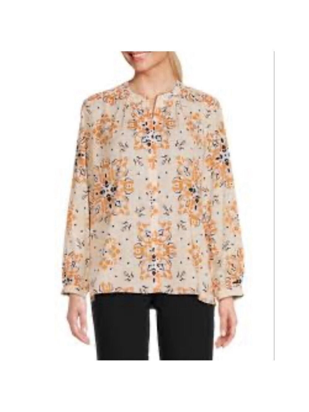Joie Fano Medallion Print Blouse Size Small